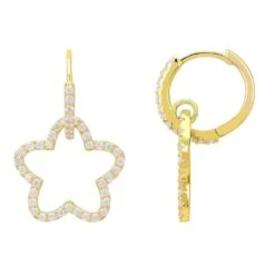 Latelita Open Blossom Hoop Earrings Gold -Ornavique Sales open blossom hoop earrings gold 875963