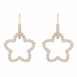 Latelita Open Blossom Hoop Earrings Rosegold