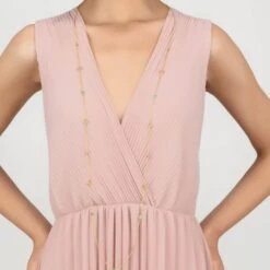 Latelita Open Clover Long Gemstone Necklace Gold Turquoise -Ornavique Sales open clover long gemstone necklace gold turquoise 380554