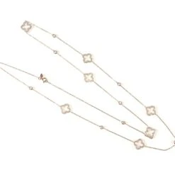 Latelita Open Clover Long Necklace Rosegold -Ornavique Sales open clover long necklace rosegold 559072