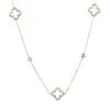 Latelita Open Clover Long Necklace Rosegold