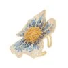 Latelita Pansy Flower Blue Ring Gold