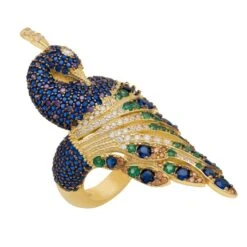 Latelita Peacock Cocktail Ring Gold