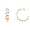 Latelita Pearl Laurel Hoop Earrings Rosegold