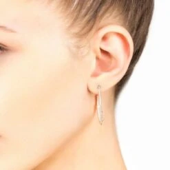 Latelita Pearl & Sparkles Hoop Earrings Silver -Ornavique Sales pearl sparkles hoop earrings silver 192661