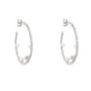 Latelita Pearl & Sparkles Hoop Earrings Silver