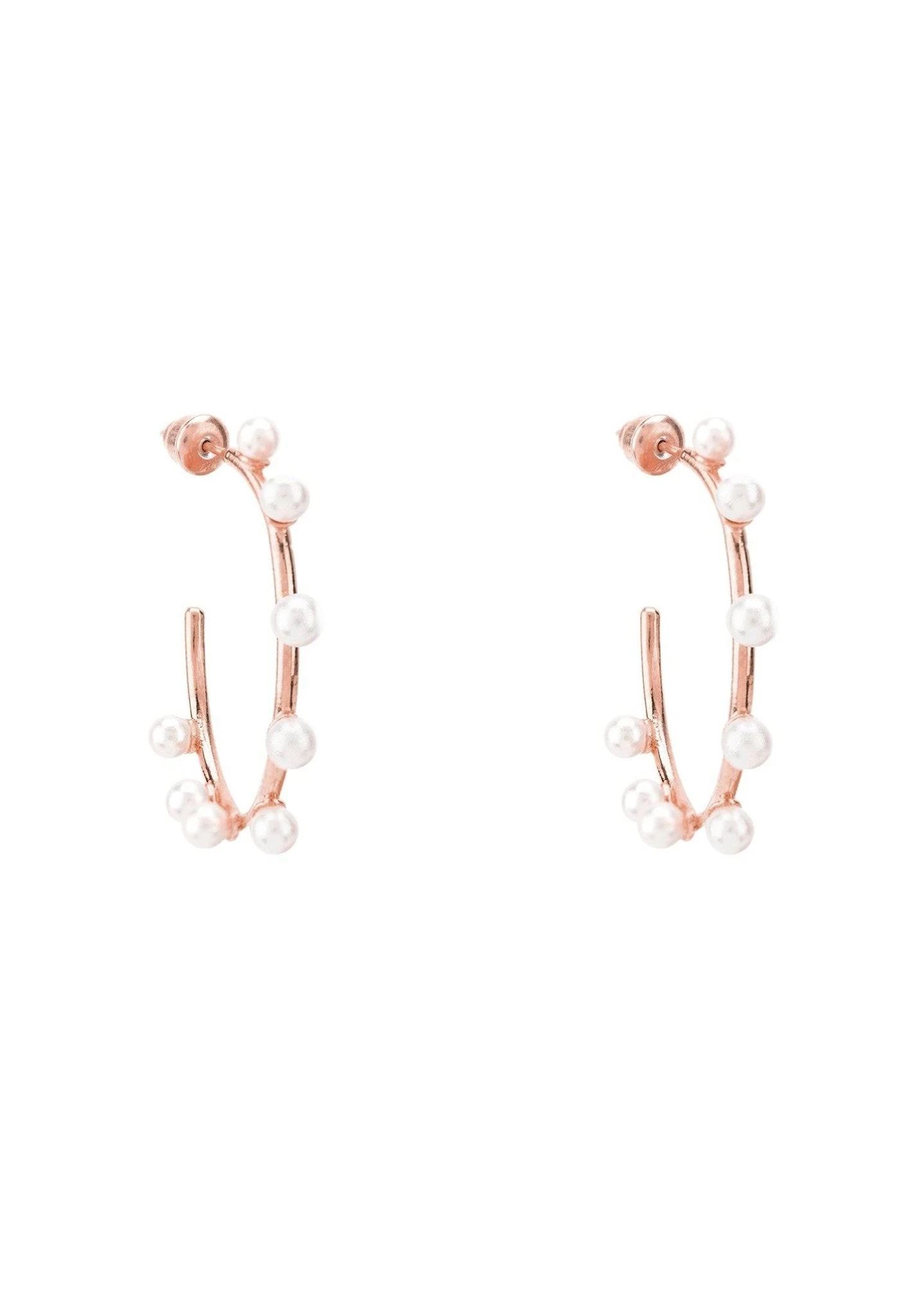 Latelita Pearly Hoops Rosegold 2 Latelita Pearly Hoops Rosegold - Image 2