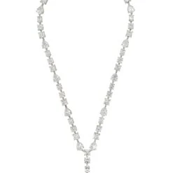 Latelita Penelope Blue Topaz Statement Necklace Silver -Ornavique Sales penelope blue topaz statement necklace silver 201487