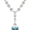 Latelita Penelope Blue Topaz Statement Necklace Silver