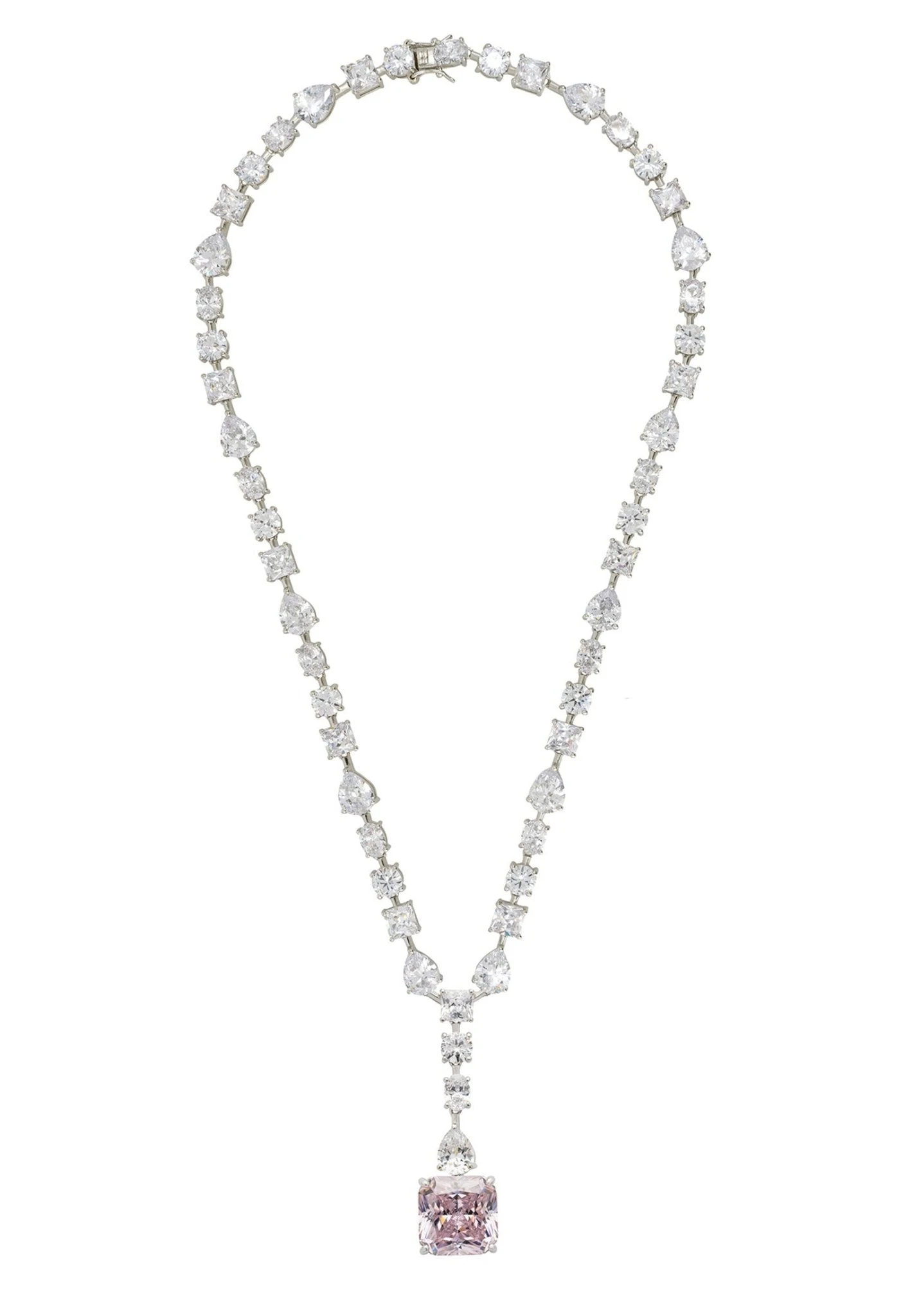Latelita Penelope Morganite Statement Necklace Silver 3 Latelita Penelope Morganite Statement Necklace Silver - Image 3