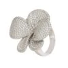 Latelita Petal Cascading Cocktail Ring Silver