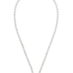 Latelita Petal Tennis Necklace Silver -Ornavique Sales petal tennis necklace silver 480383