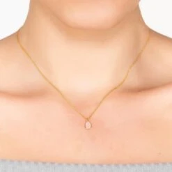 Latelita Pisa Mini Teardrop Necklace Gold Rose Quartz 7 Latelita Pisa Mini Teardrop Necklace Gold Rose Quartz -Ornavique Sales pisa mini teardrop necklace gold rose quartz 715477