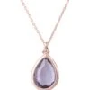 Latelita Pisa Mini Teardrop Necklace Rosegold Amethyst
