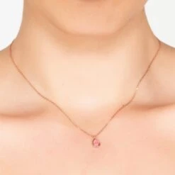 Latelita Pisa Mini Teardrop Necklace Rosegold Pink Tourmaline -Ornavique Sales pisa mini teardrop necklace rosegold pink tourmaline 988188