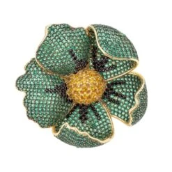 Latelita Poppy Flower Green Ring Gold -Ornavique Sales poppy flower green ring gold 828897