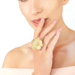 Latelita Poppy Flower Lemon Ring Gold -Ornavique Sales poppy flower lemon ring gold 720294