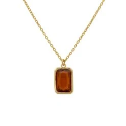 Latelita Portofino Necklace Gold Citrine
