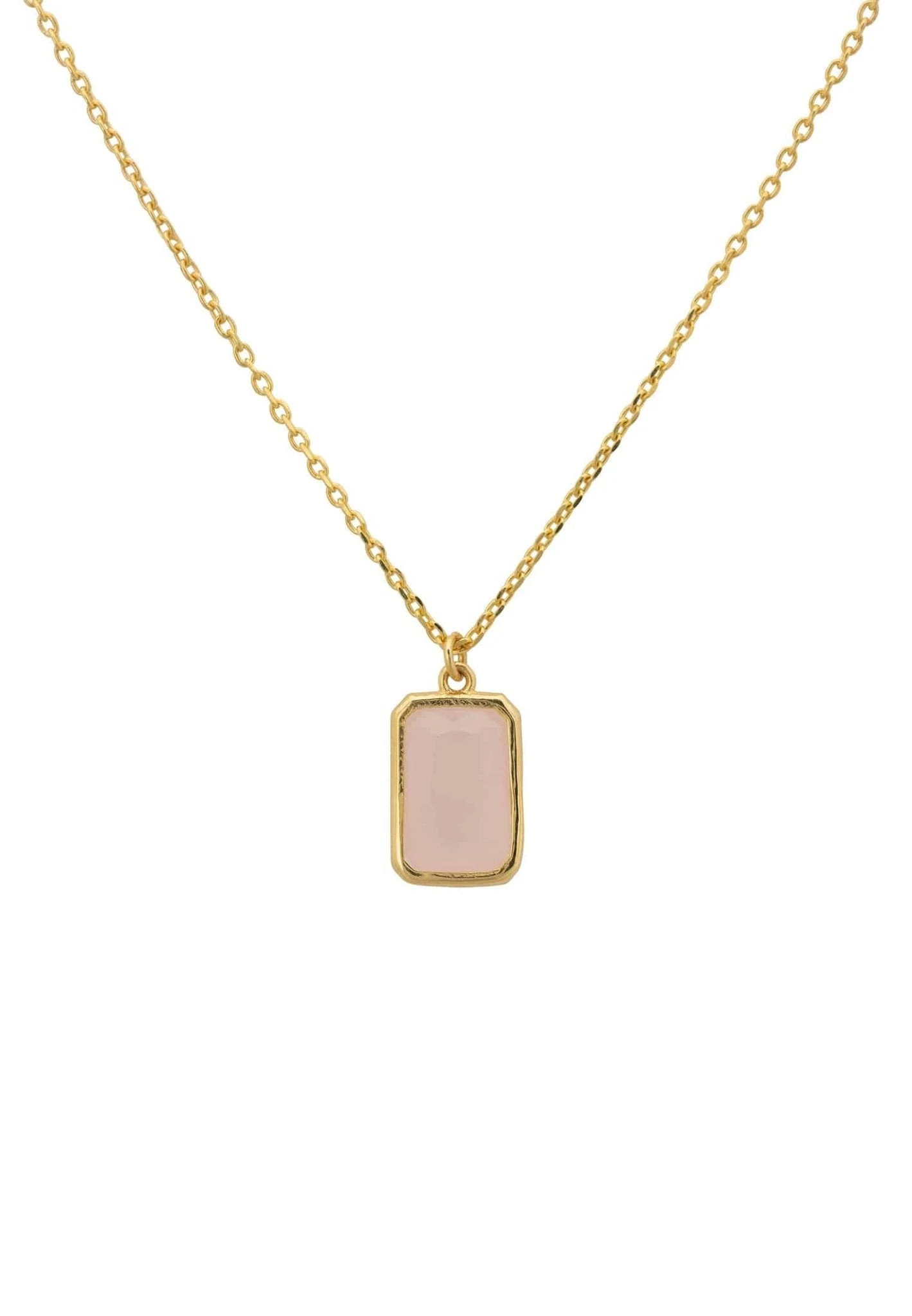 Latelita Portofino Necklace Gold Rose Quartz 1 Latelita Portofino Necklace Gold Rose Quartz