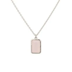Latelita Portofino Necklace Silver Rose Quartz