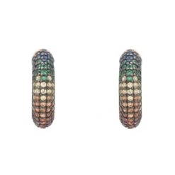 Latelita Rainbow Hoop Earrings Rosegold