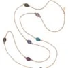 Latelita Rococo Rainbow Long Necklace Rosegold