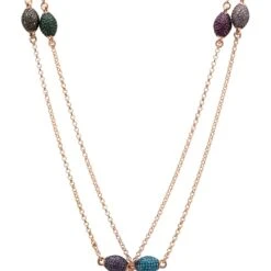 Latelita Rococo Rainbow Long Necklace Rosegold -Ornavique Sales rococo rainbow long necklace rosegold 954562