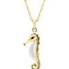 Latelita Seahorse Pearl Necklace Gold