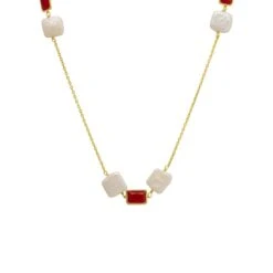 Latelita Sicily 120Cm Necklace Gold Garnet
