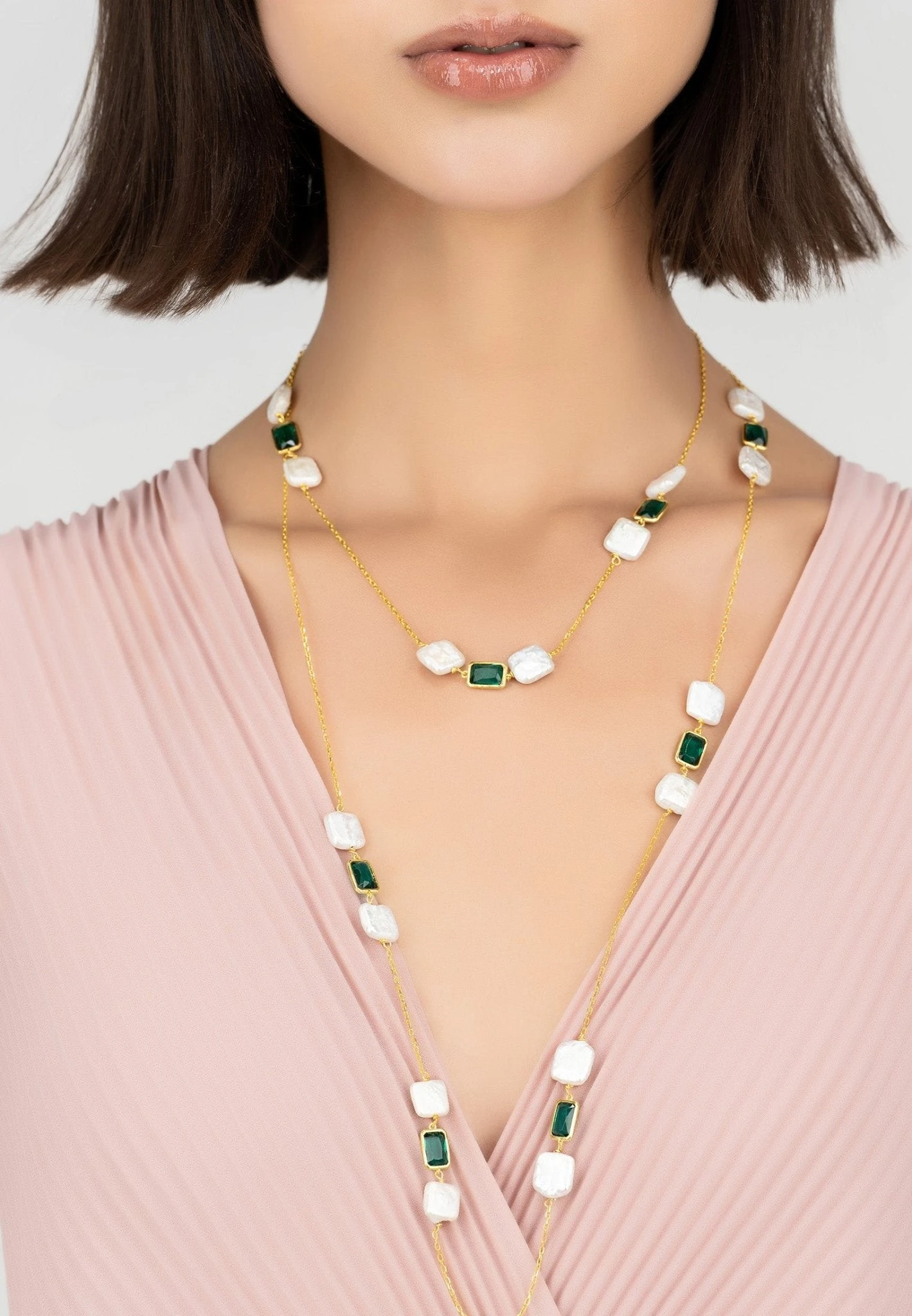 Latelita Sicily 120Cm Necklace Gold Petrol Tourmaline 2 Latelita Sicily 120Cm Necklace Gold Petrol Tourmaline - Image 2