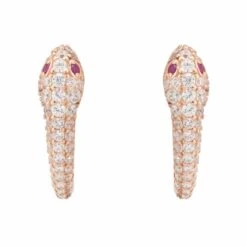 Latelita Snake Huggie Hoops Rosegold -Ornavique Sales snake huggie hoops rosegold 417802