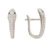 Latelita Snake Huggie Hoops Silver