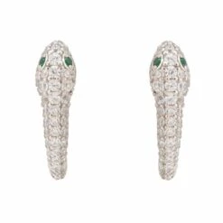 Latelita Snake Huggie Hoops Silver -Ornavique Sales snake huggie hoops silver 975042