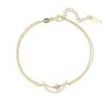 Latelita Sparkling Crescent Moon And Star Bracelet Gold