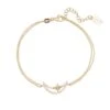 Latelita Sparkling Crescent Moon And Star Bracelet Rosegold