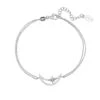 Latelita Sparkling Crescent Moon And Star Bracelet Silver