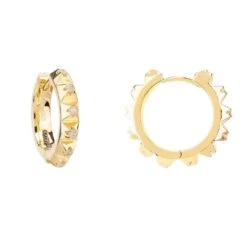 Latelita Spikey Hoop Earrings Gold -Ornavique Sales spikey hoop earrings gold 297112