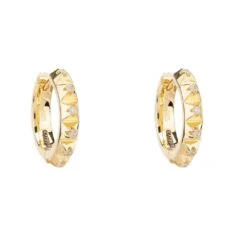 Latelita Spikey Hoop Earrings Gold