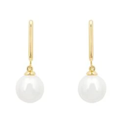 Latelita Square Hoop & Pearl Earring Gold -Ornavique Sales square hoop pearl earring gold 223029