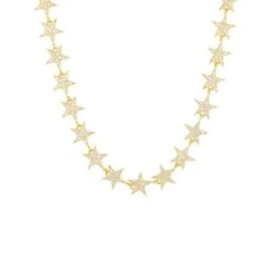 Latelita Star Strand Choker Necklace Gold