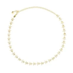 Latelita Star Strand Choker Necklace Gold -Ornavique Sales star strand choker necklace gold 968408