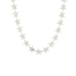Latelita Star Strand Choker Necklace Silver