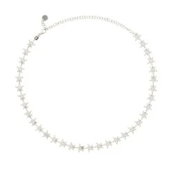 Latelita Star Strand Choker Necklace Silver 6 Latelita Star Strand Choker Necklace Silver -Ornavique Sales star strand choker necklace silver 790125
