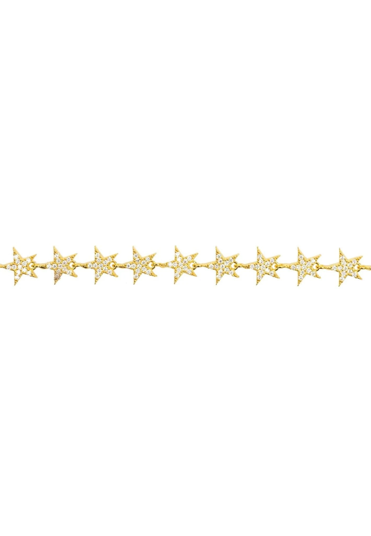 Latelita Star Strand Tennis Bracelet Gold 4 Latelita Star Strand Tennis Bracelet Gold - Image 4