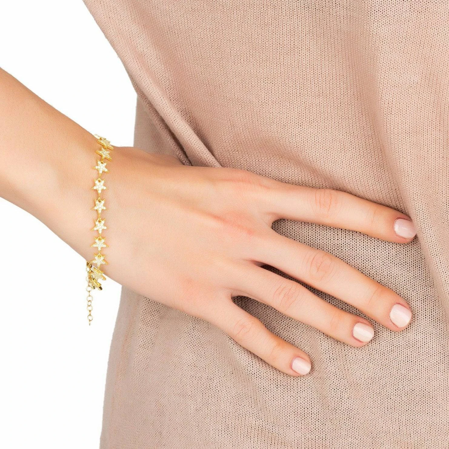 Latelita Star Strand Tennis Bracelet Gold 3 Latelita Star Strand Tennis Bracelet Gold - Image 3