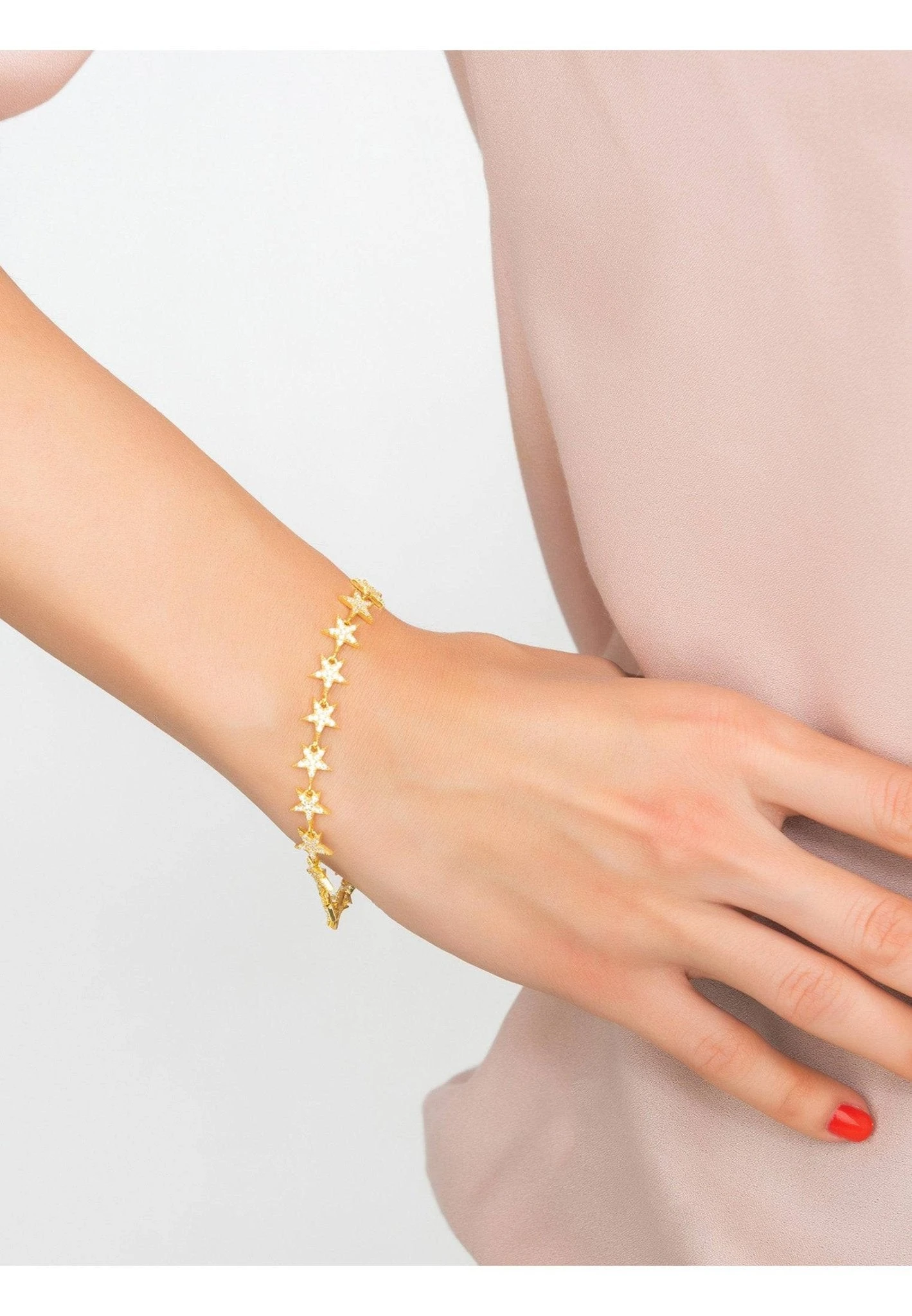 Latelita Star Strand Tennis Bracelet Gold 5 Latelita Star Strand Tennis Bracelet Gold - Image 5