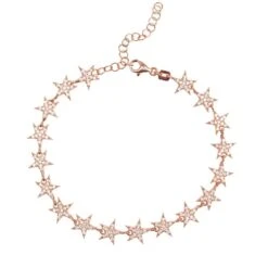 Latelita Star Strand Tennis Bracelet Rosegold