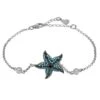 Latelita Starfish Blue Turquoise Gemstone Bracelet Silver