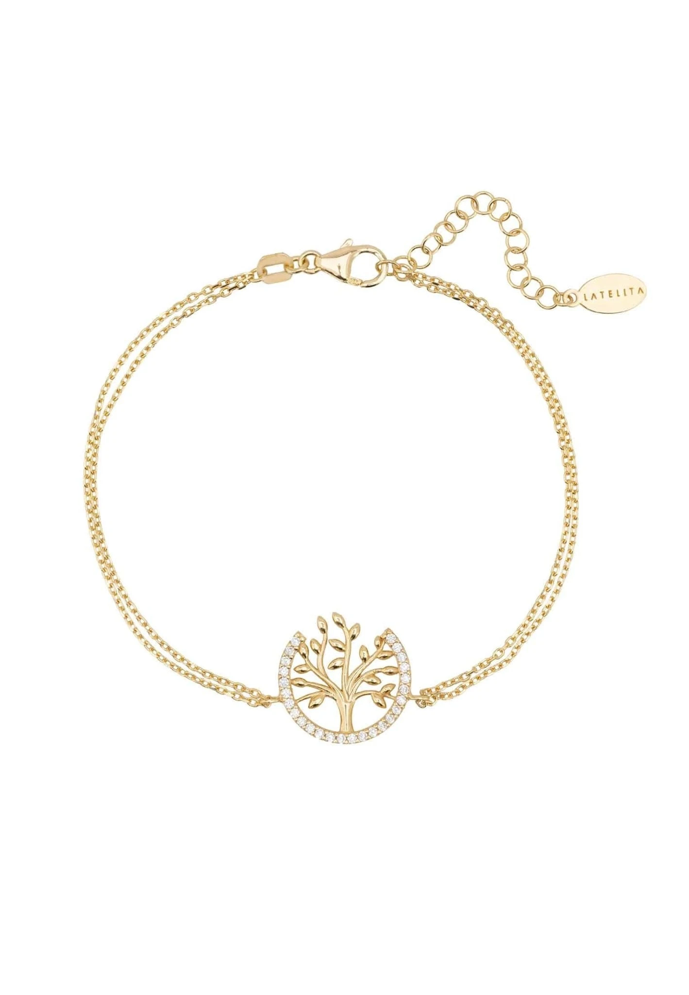 Latelita Tree Of Life Open Circle Bracelet Gold 1 Latelita Tree Of Life Open Circle Bracelet Gold