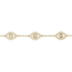 Latelita Triple Elliptical Eyes Bracelet Gold -Ornavique Sales triple elliptical eyes bracelet gold 439101